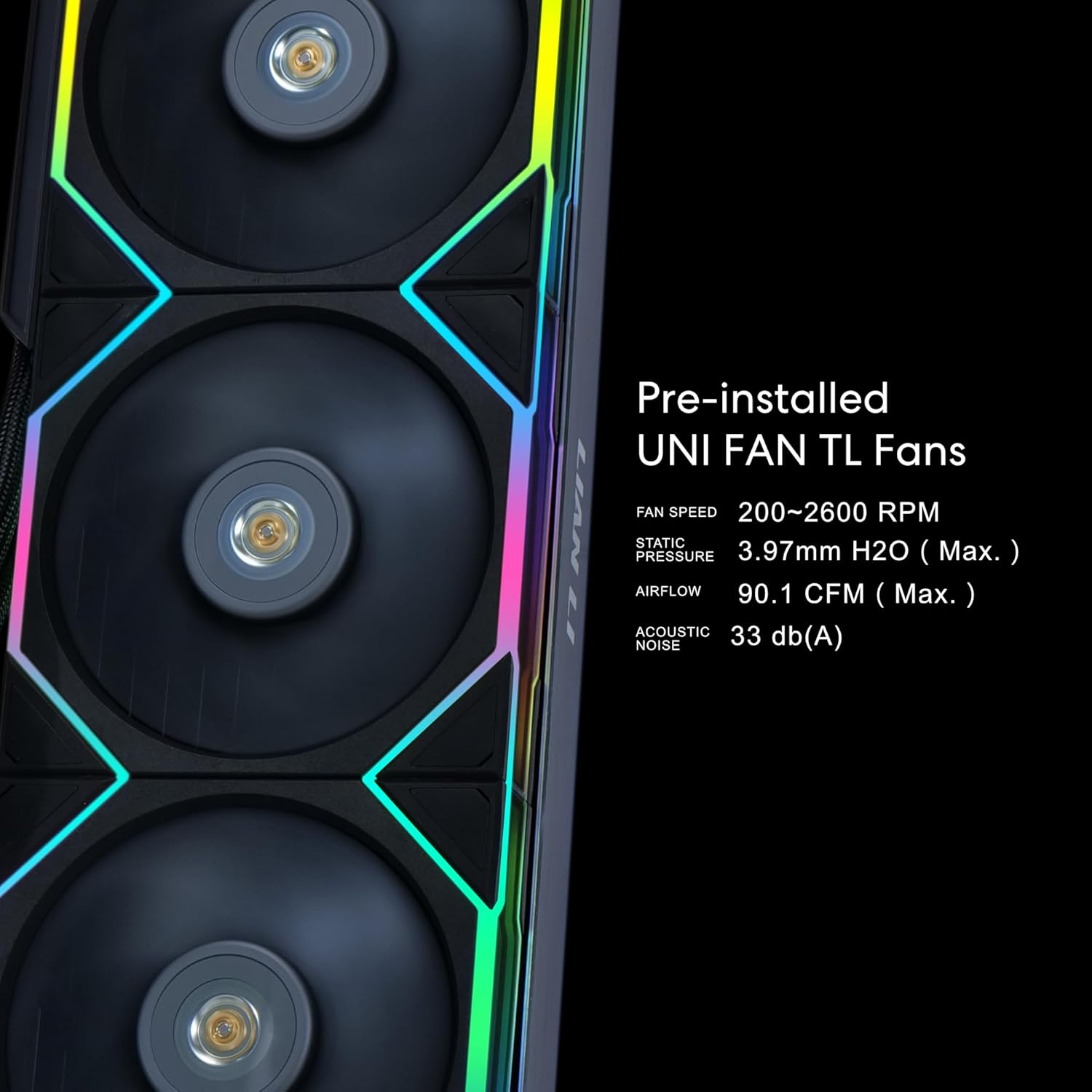 Lian Li HydroShift LCD 360TL HSLCD36TB 360 mm Siyah İşlemci Sıvı Soğutucu - Görsel 4