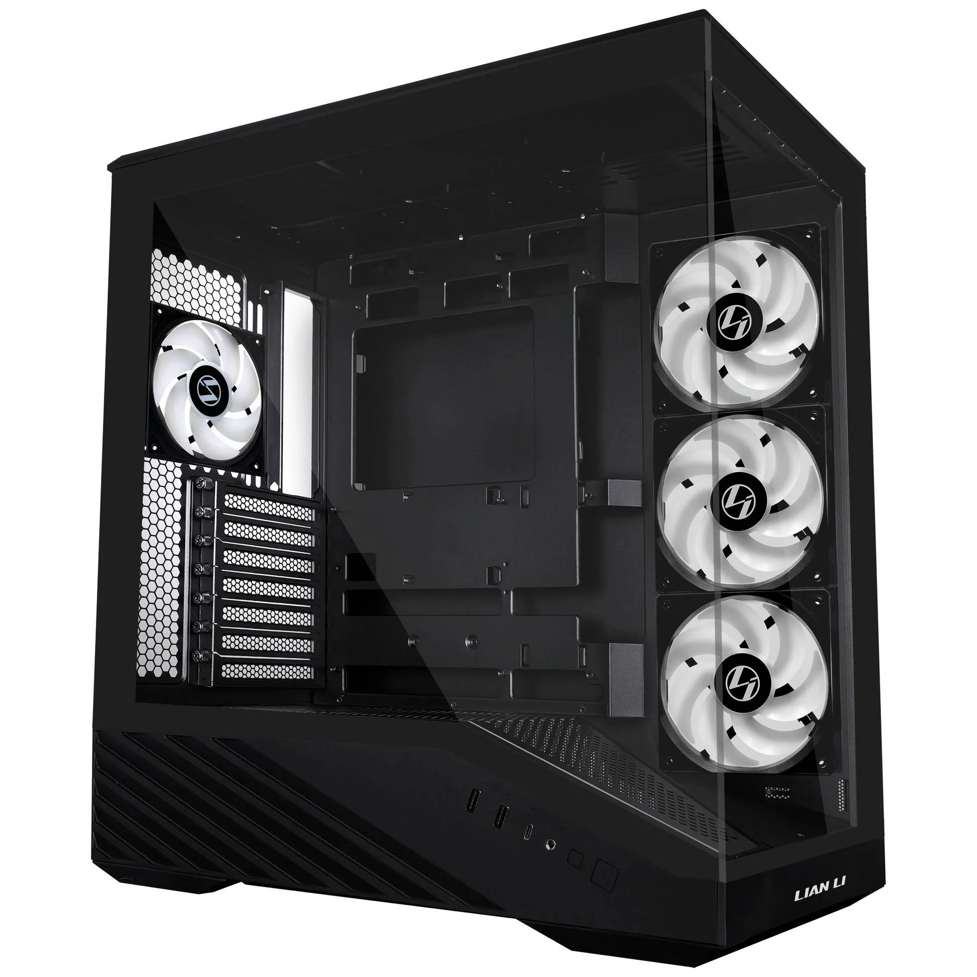 Lian Li Vector V100 PC Kasası, Midi-Tower, ATX, RGB, Temperli Cam - Siyah - Görsel 4