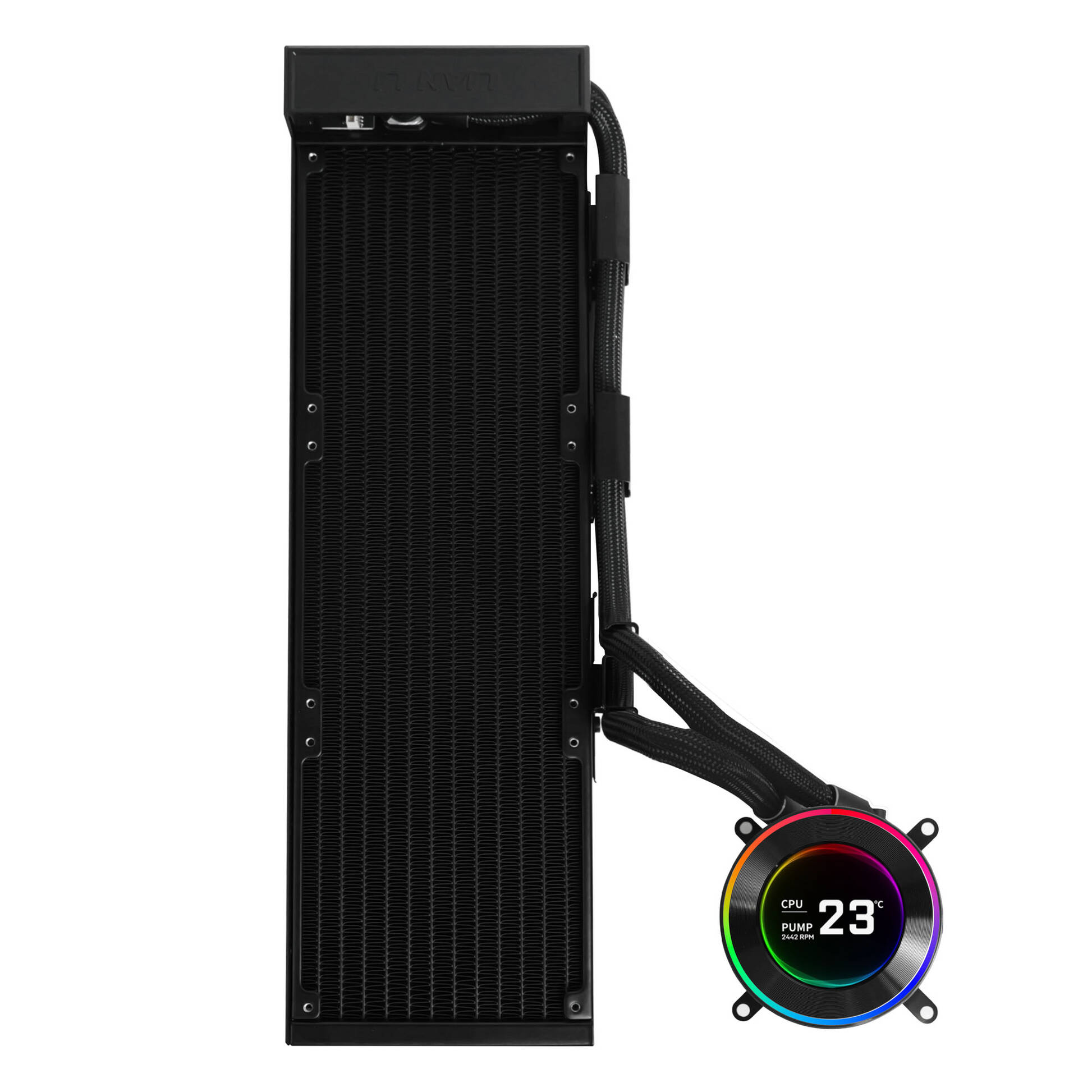 Lian Li HYDROSHIFT II LCD-C 360N fansız ARGB AiO Su Soğutma - Siyah - Görsel 2