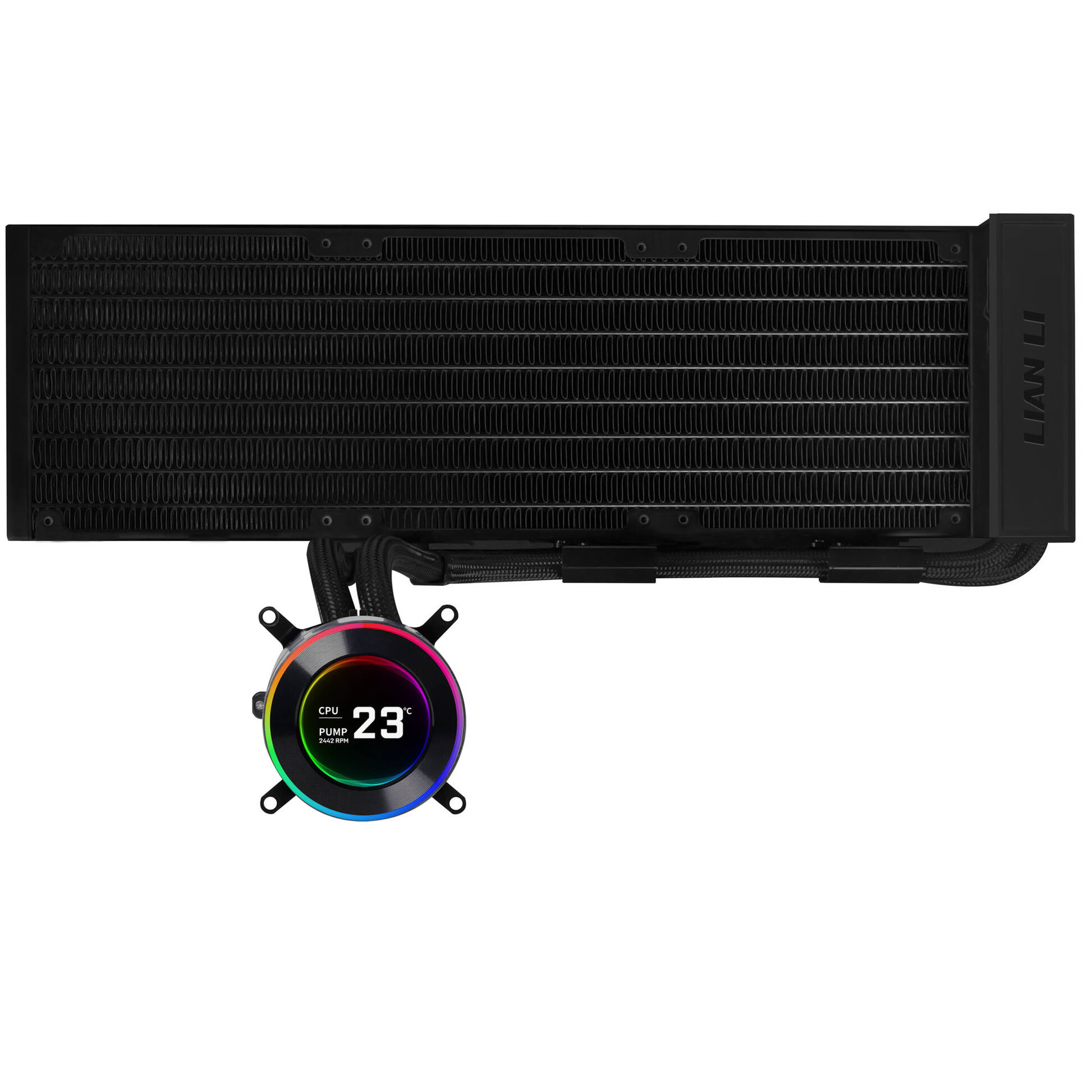 Lian Li HYDROSHIFT II LCD-C 360N fansız ARGB AiO Su Soğutma - Siyah