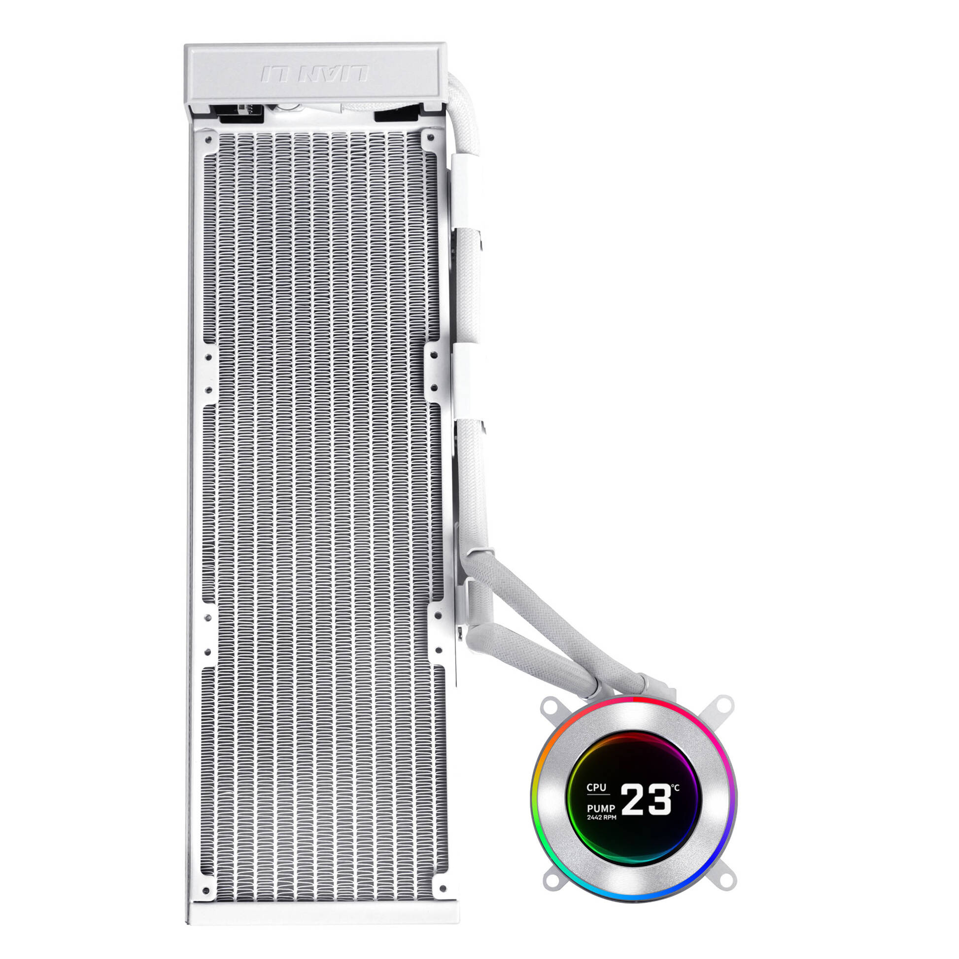 Lian Li HYDROSHIFT II LCD-C 360N fansız ARGB AiO Su Soğutma - Beyaz - Görsel 2