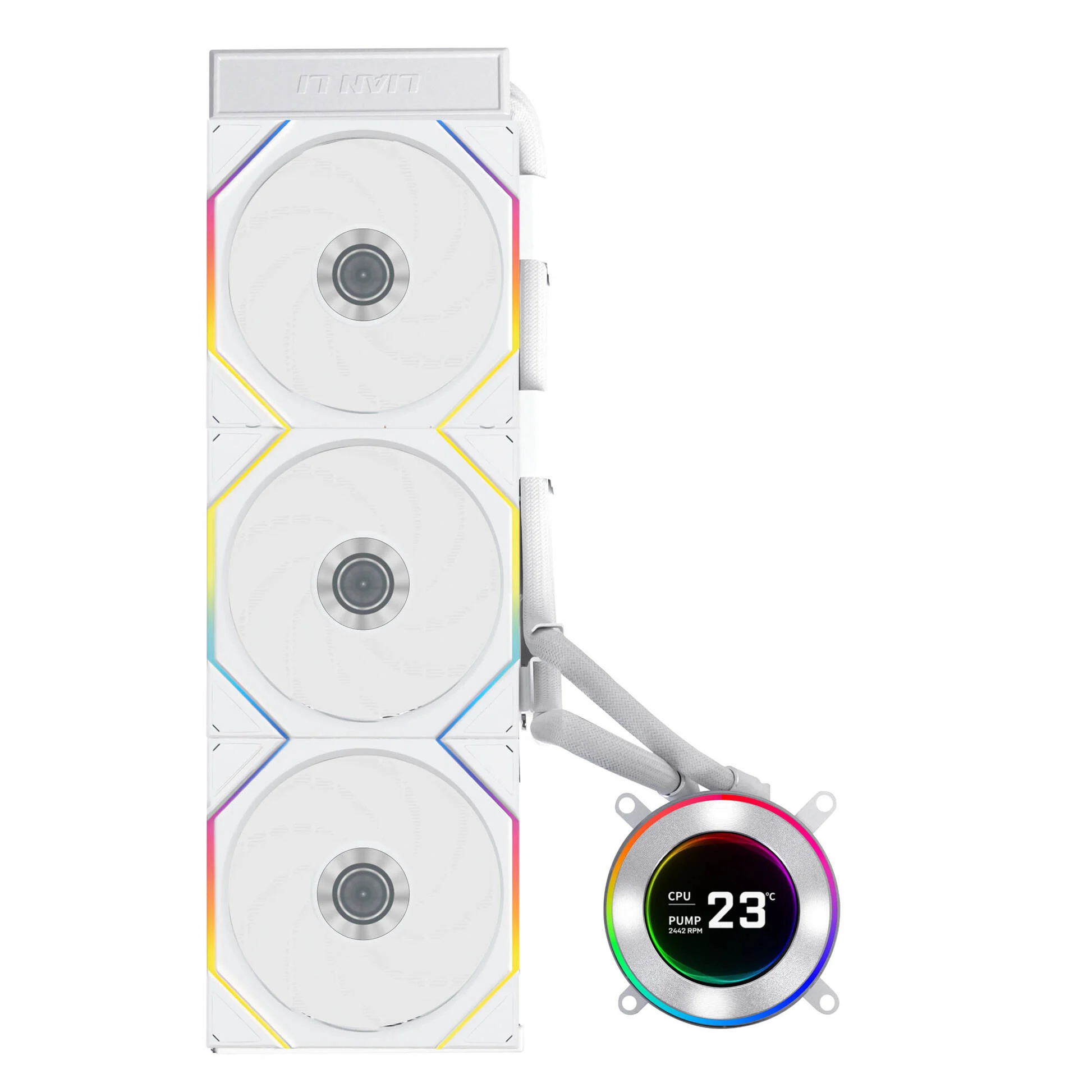 Lian Li HYDROSHIFT II LCD-C 360TL ARGB AiO Su Soğutma - Beyaz - Görsel 2