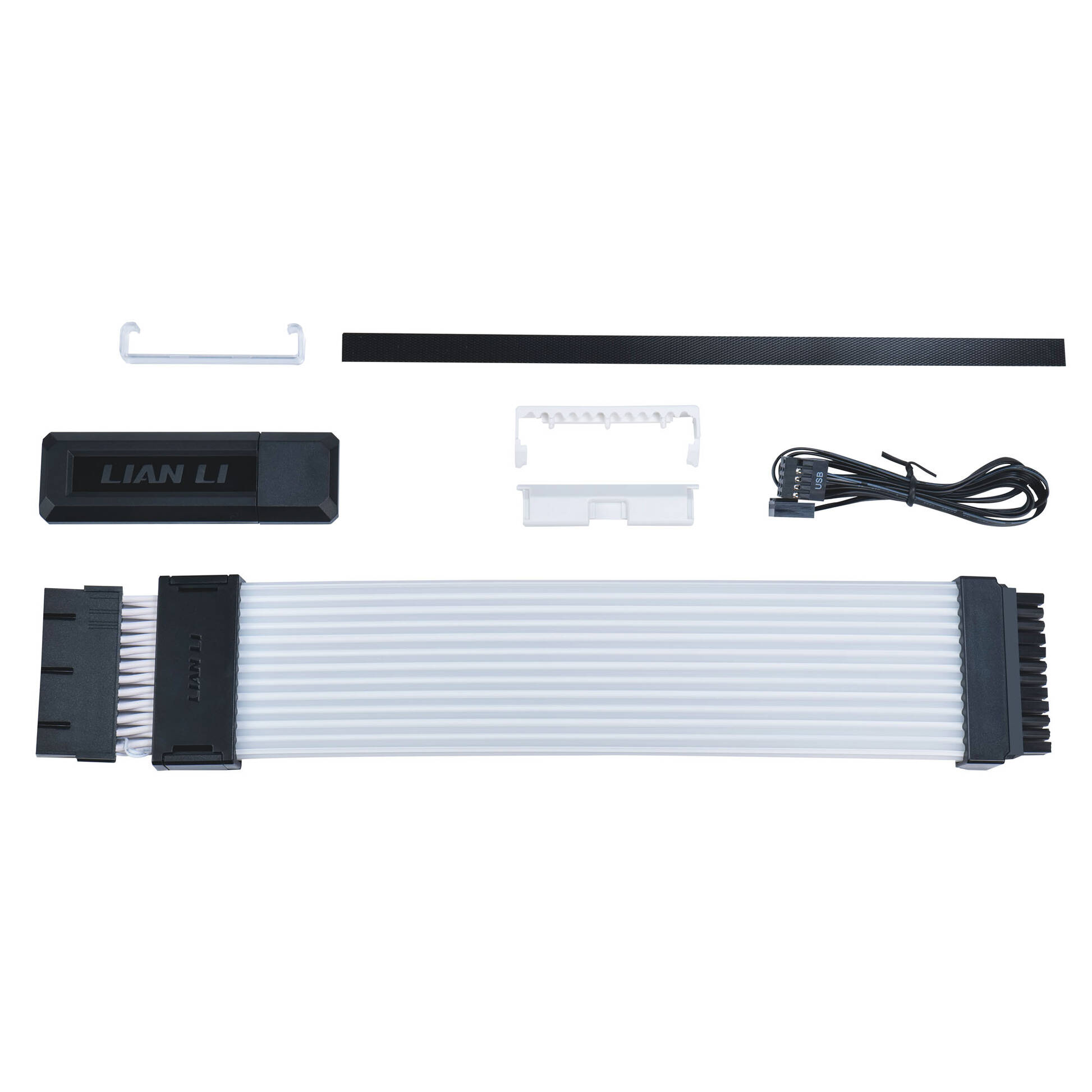Lian Li Strimer Kablosuz 24-Pin RGB Anakart Kablosu, Dongle ile - Beyaz - Görsel 4