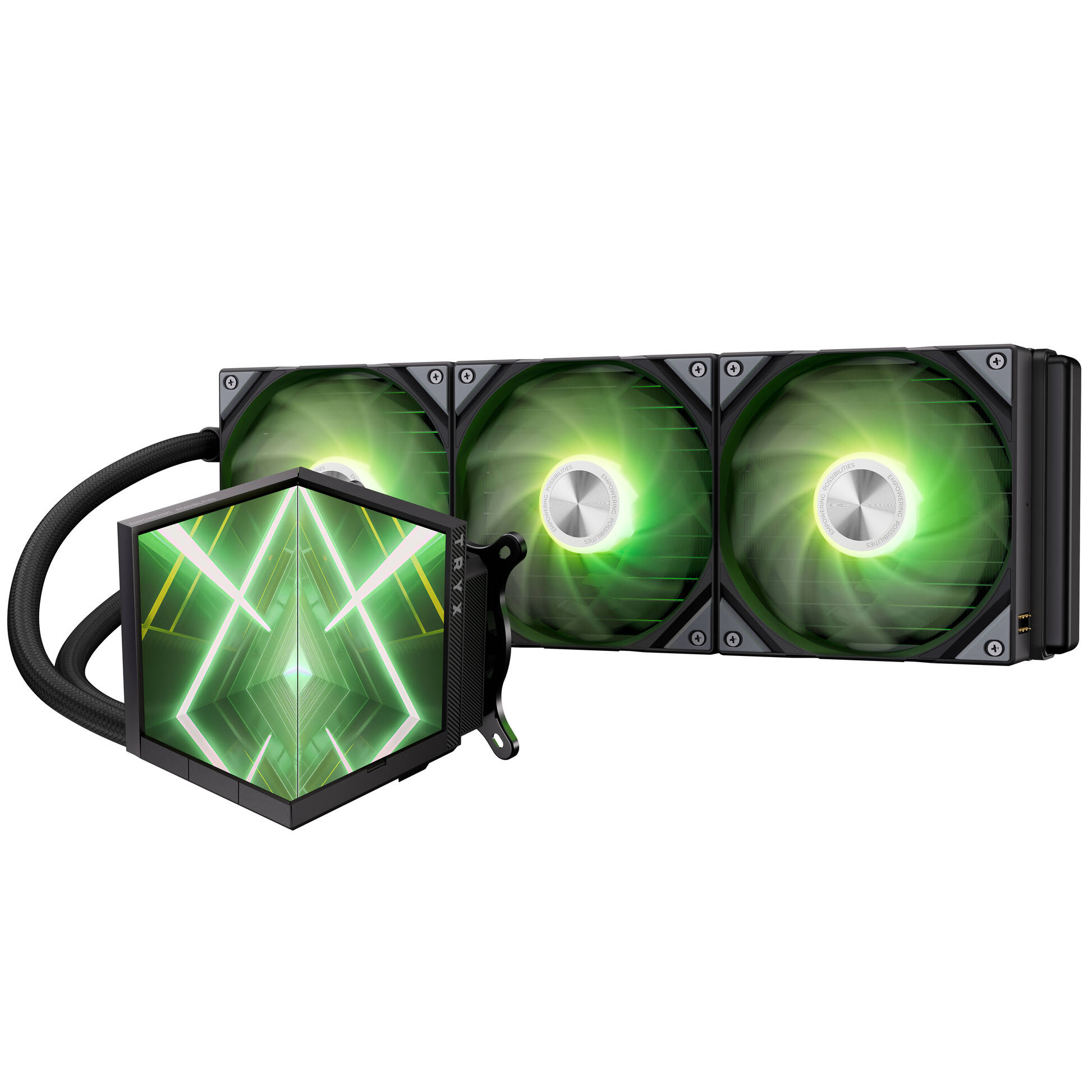 TRYX STAGE ARGB 360 AiO Su Soğutmalı, Çift IPS Ekranlı - 360mm, Siyah