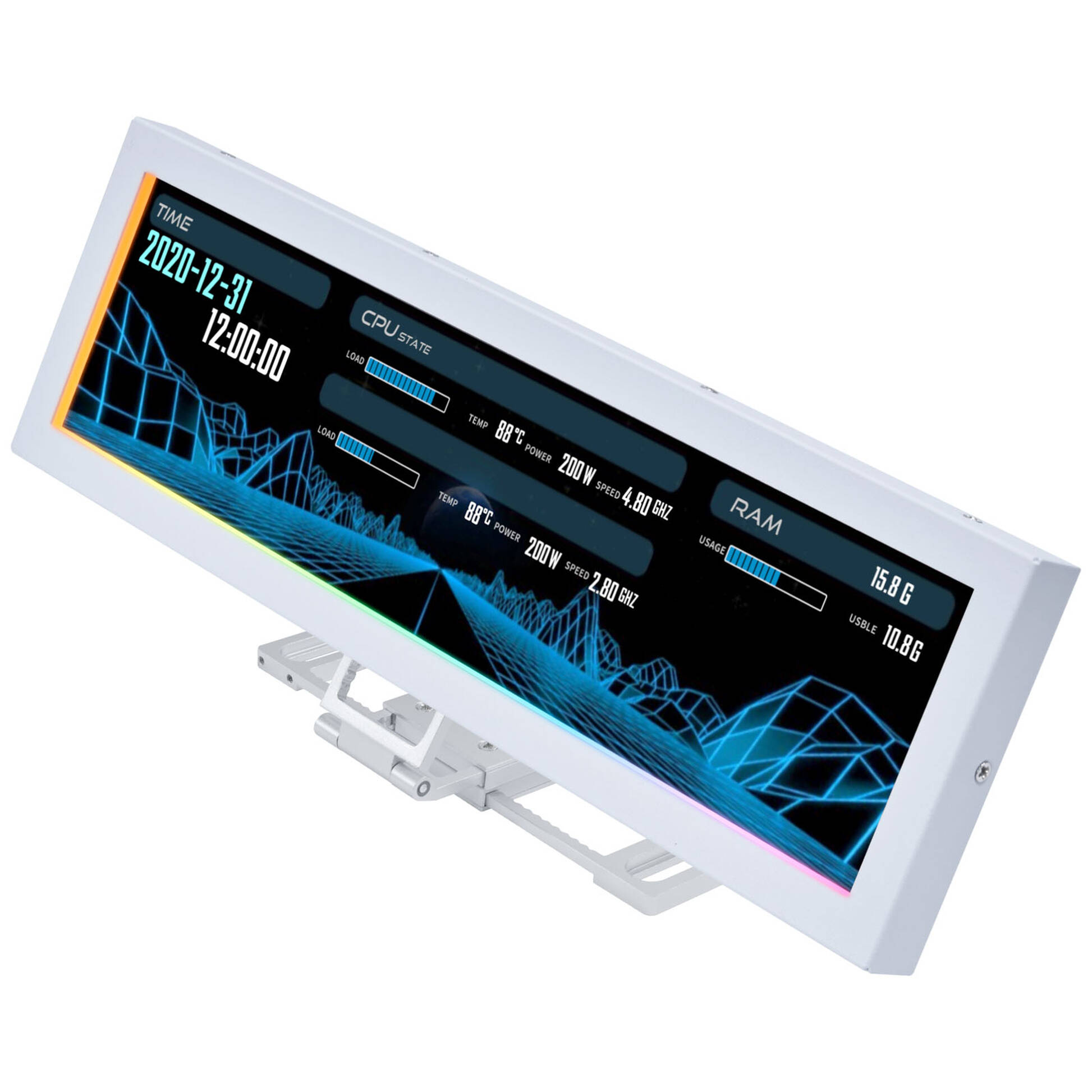 Lian Li 8.8" Universal Screen - Lian Li 8.8" Evrensel Ekran - Beyaz