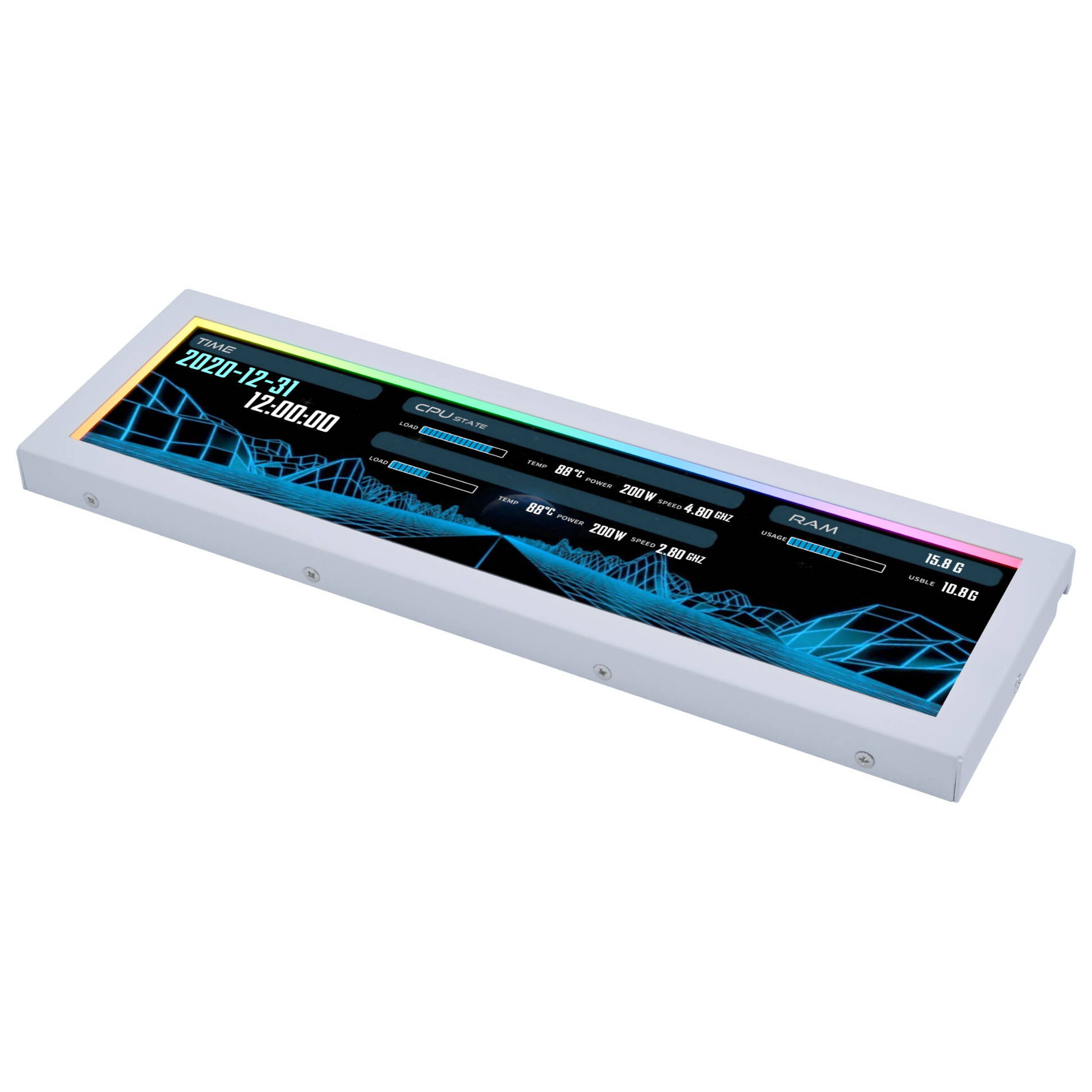 Lian Li 8.8" Universal Screen - Lian Li 8.8" Evrensel Ekran - Beyaz - Görsel 2