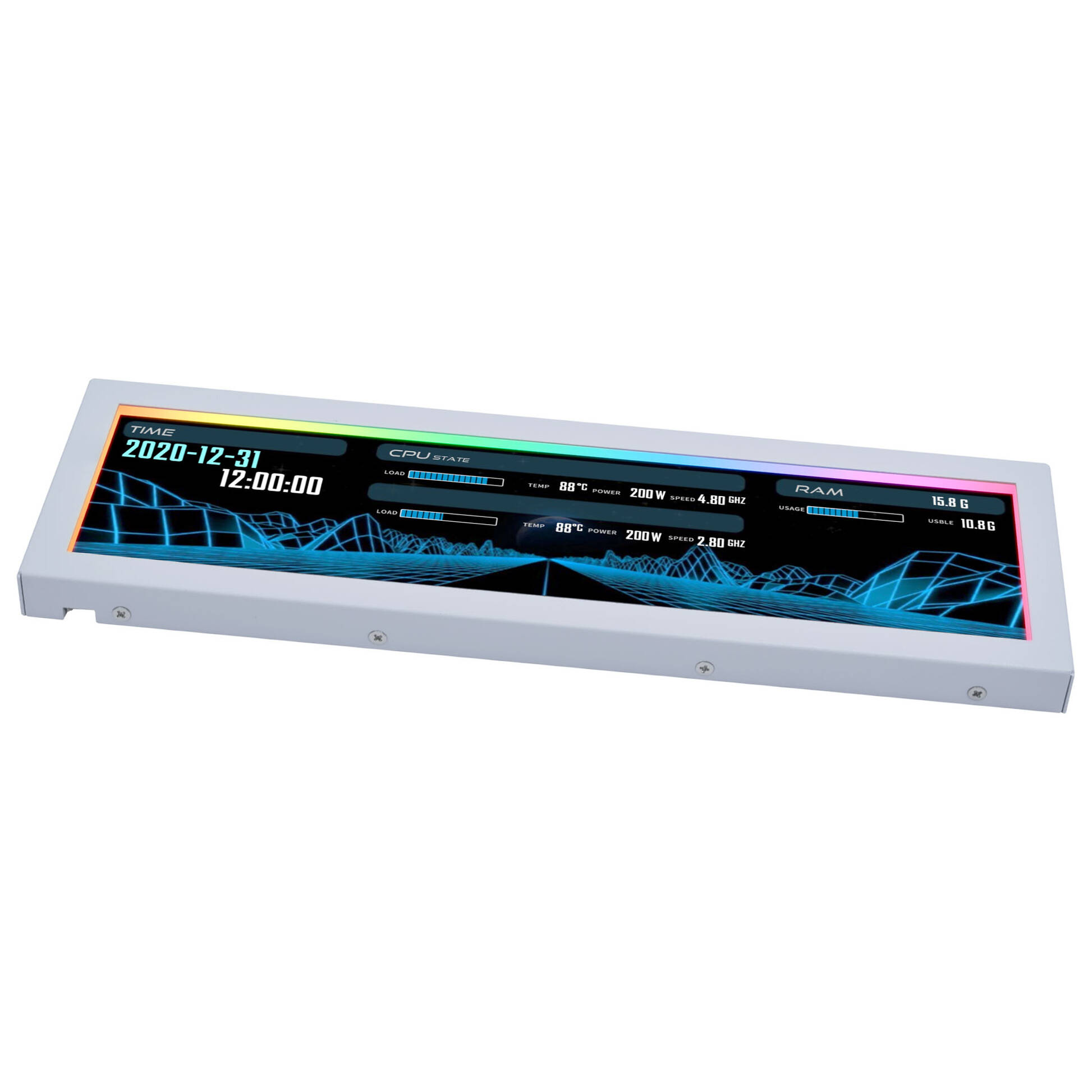 Lian Li 8.8" Universal Screen - Lian Li 8.8" Evrensel Ekran - Beyaz - Görsel 3