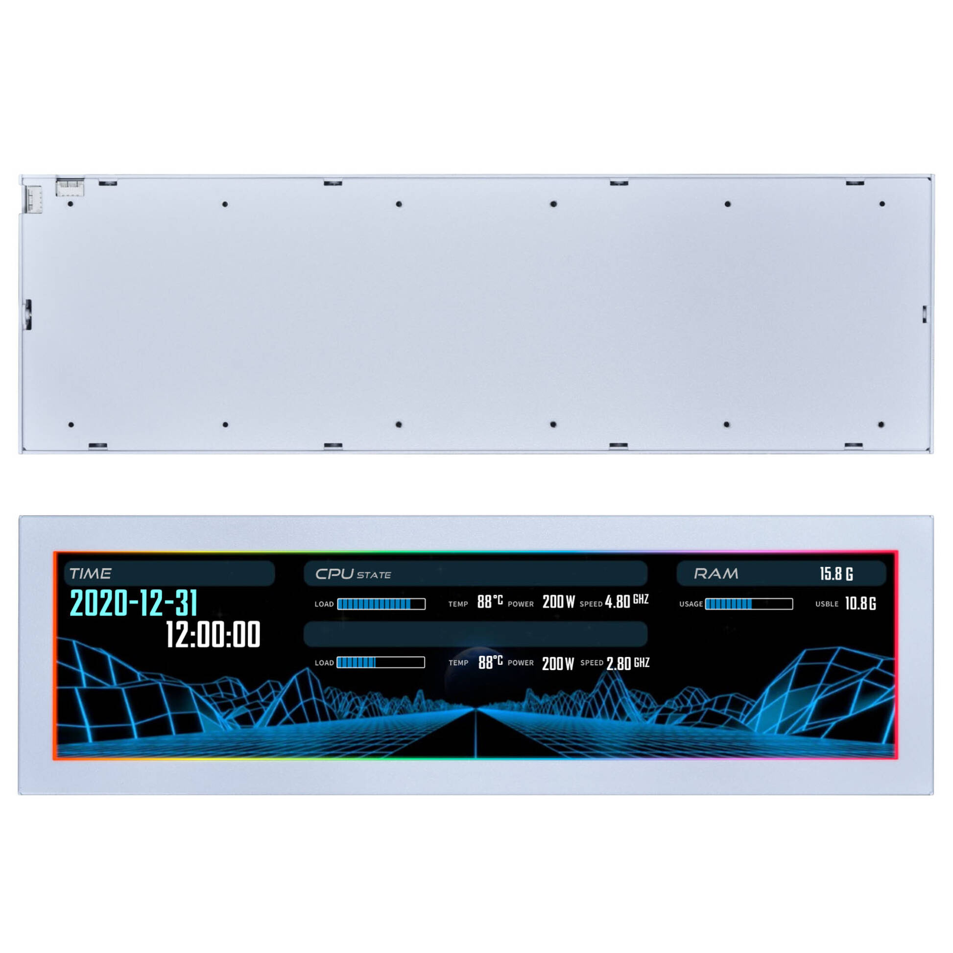 Lian Li 8.8" Universal Screen - Lian Li 8.8" Evrensel Ekran - Beyaz - Görsel 4
